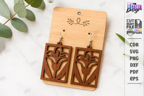 Dangle Earrings Laser Cut Bundle | Geometric Earrings | Pendant Earrings | Jewelry | Accessories | Boho Design | Geometric Jewelry | Modern Hanging Earrings | CNC Files SVG The T Store Design 