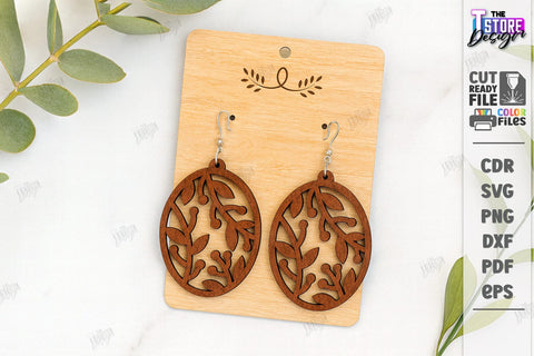Dangle Earrings Laser Cut Bundle | Geometric Earrings | Pendant Earrings | Jewelry | Accessories | Boho Design | Geometric Jewelry | Modern Hanging Earrings | CNC Files SVG The T Store Design 