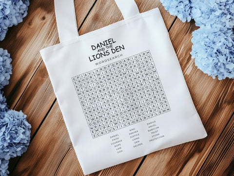Daniel and the Lions Den Wordsearch | Fun Activity SVG Paige Cole Studio 