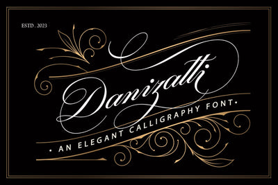 Danizatti script Font Slex Creative 