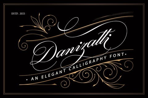 Danizatti script Font Slex Creative 