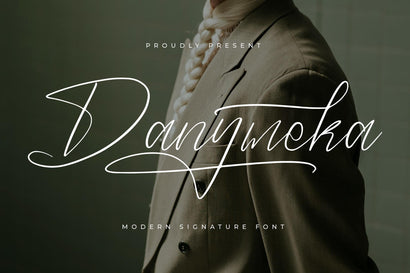 Danymeka - Modern Signature Font Font Letterena Studios 