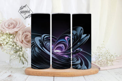 Dark Abstract Metallic 20oz Tumbler Wrap Sublimation sassyprint 