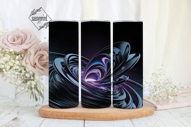 Dark Abstract Metallic 20oz Tumbler Wrap Sublimation sassyprint 