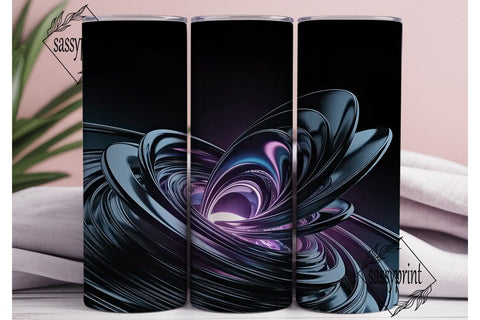 Dark Abstract Metallic 20oz Tumbler Wrap Sublimation sassyprint 