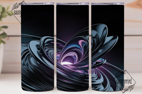 Dark Abstract Metallic 20oz Tumbler Wrap Sublimation sassyprint 