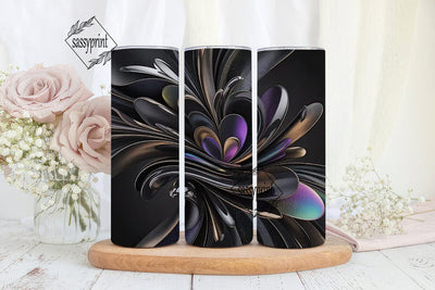 Dark Abstract Metallic 20oz Tumbler Wrap Sublimation sassyprint 