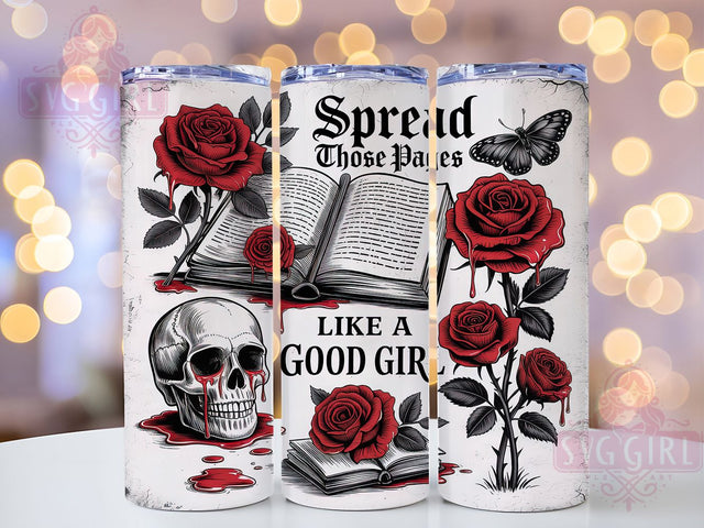 Dark Academia Book Lover Tumbler, Gothic Reading Gift, Fantasy Reader Present, Bookworm Drinkware, Dark Academia Cup, Literary Gift Design, Sublimation Template Sublimation SvggirlplusArt 