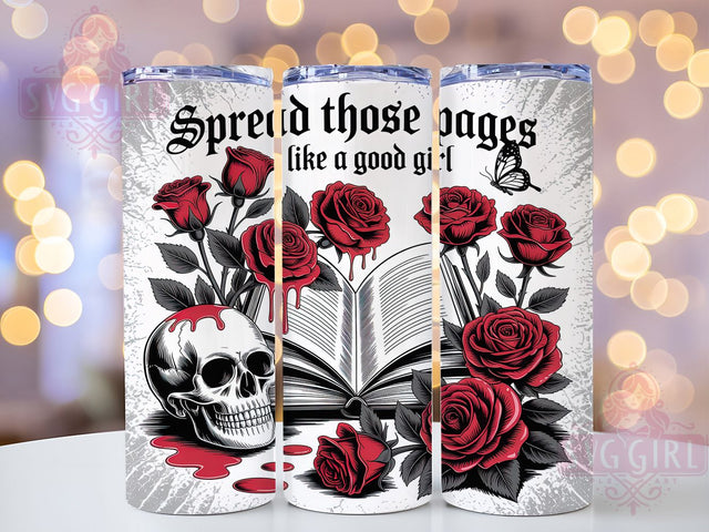 Dark Academia Book Lover Tumbler, Gothic Reading Gift, Fantasy Reader Present, Bookworm Drinkware, Dark Academia Cup, Literary Gift Design, Sublimation Template Sublimation SvggirlplusArt 