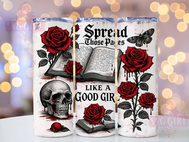 Dark Academia Book Lover Tumbler, Gothic Reading Gift, Fantasy Reader Present, Bookworm Drinkware, Dark Academia Cup, Literary Gift Design, Sublimation Template Sublimation SvggirlplusArt 