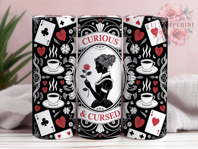 Dark Alice In Wonderland Gothic Tumbler, Cursed Wonderland Wrap, Dark Fantasy PNG, 20oz Sublimation Design, Curious Alice Cup, Gothic Fairy Tale Art, Mad Tea Party Tumbler Sublimation Li Zamperini 