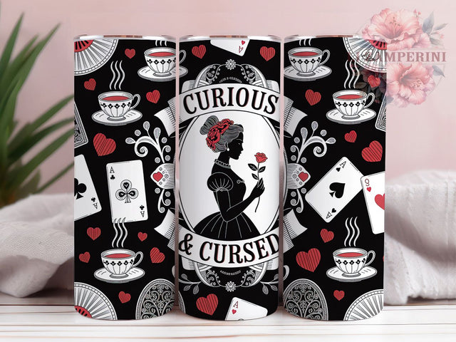 Dark Alice In Wonderland Gothic Tumbler, Cursed Wonderland Wrap, Dark Fantasy PNG, 20oz Sublimation Design, Curious Alice Cup, Gothic Fairy Tale Art, Mad Tea Party Tumbler Sublimation Li Zamperini 
