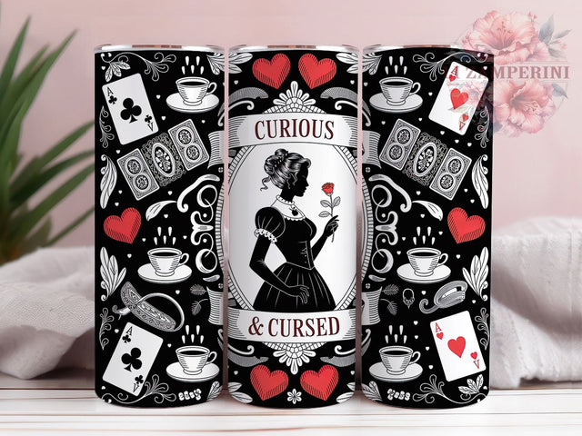 Dark Alice In Wonderland Gothic Tumbler, Cursed Wonderland Wrap, Dark Fantasy PNG, 20oz Sublimation Design, Curious Alice Cup, Gothic Fairy Tale Art, Mad Tea Party Tumbler Sublimation Li Zamperini 