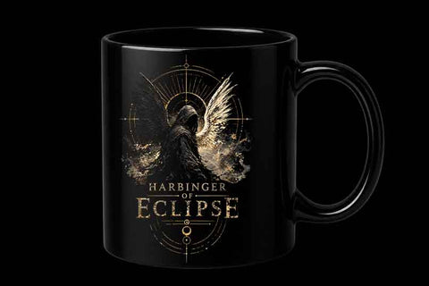 Dark Angel PNG | Gothic Eclipse Sublimation Design SVG BillahCrafts 