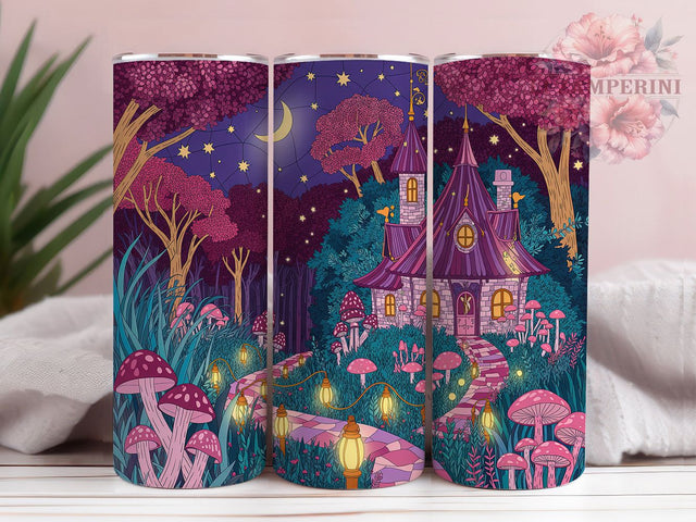 Dark Cottagecore Mushroom Tumbler Wrap, Mushroom Tumbler Wrap, 20Oz Sublimation Design, Gothic Cottagecore Cup, Woodland Mushroom Drinkware, Rustic Forest Tumbler, Boho Nature Wrap Sublimation Li Zamperini 