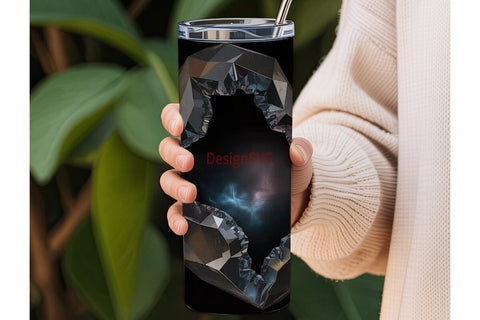 Dark Crystal Texture Tumbler Wrap Sublimation DesignSVG 