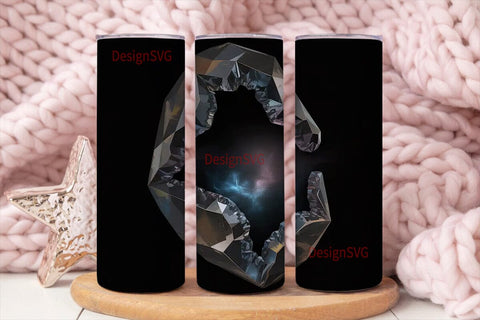 Dark Crystal Texture Tumbler Wrap Sublimation DesignSVG 