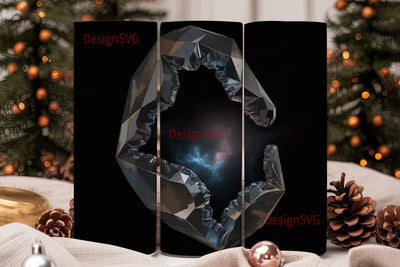 Dark Crystal Texture Tumbler Wrap Sublimation DesignSVG 