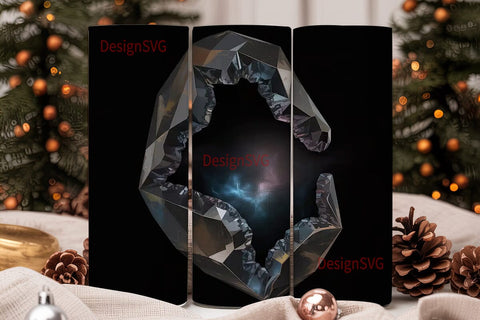 Dark Crystal Texture Tumbler Wrap Sublimation DesignSVG 