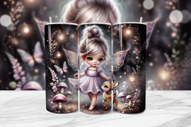 Dark Fairy Seamless Tumbler Wrap PNG Sublimation BijouBay 