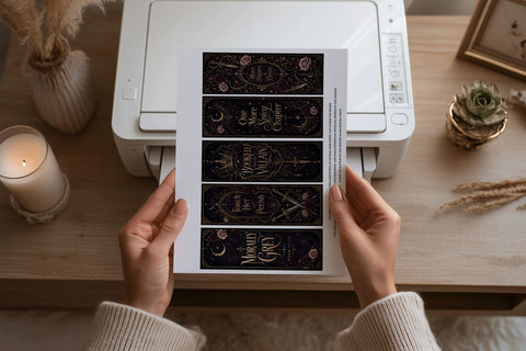 Dark Fantasy BookTok Bookmark Set of 5 Sublimation BijouBay 