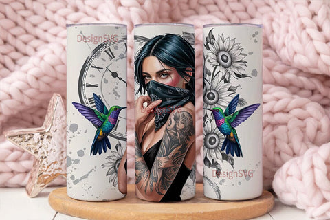 Dark Fantasy Girl 20oz Tumbler Wrap Sublimation DesignSVG 