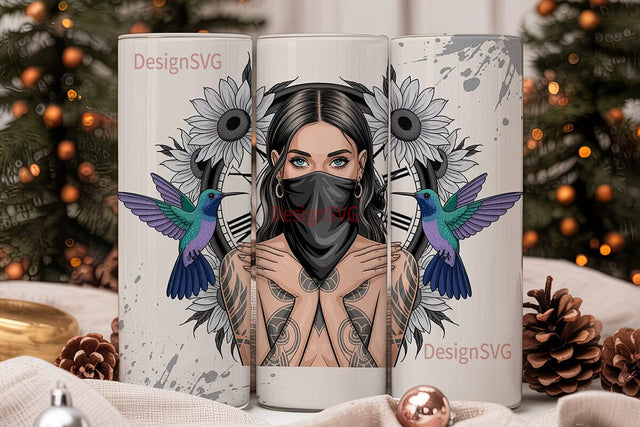 Dark Fantasy Girl 20oz Tumbler Wrap Sublimation DesignSVG 