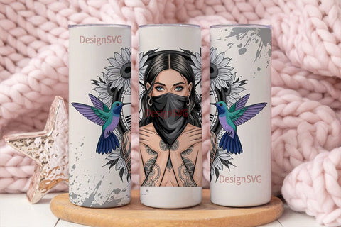 Dark Fantasy Girl 20oz Tumbler Wrap Sublimation DesignSVG 