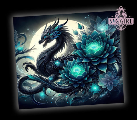 Dark Fantasy Gothic Dragon Tumbler, Gothic Dragon, Fantasy Tumbler Wrap, 20oz Dragon Design, Mythical Creature Decor, Dragon Lover Gift, Dark Fantasy Drinkware, Sublimation Dragon Art Sublimation SvggirlplusArt 