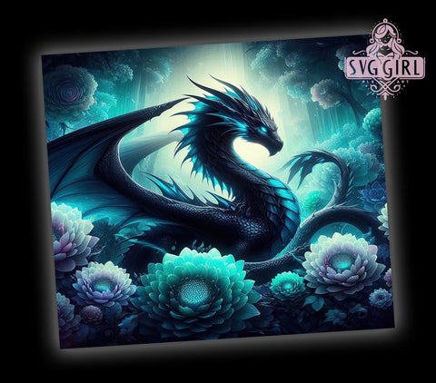 Dark Fantasy Gothic Dragon Tumbler, Gothic Dragon, Fantasy Tumbler Wrap, 20oz Dragon Design, Mythical Creature Decor, Dragon Lover Gift, Dark Fantasy Drinkware, Sublimation Dragon Art Sublimation SvggirlplusArt 