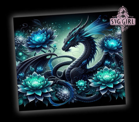 Dark Fantasy Gothic Dragon Tumbler, Gothic Dragon, Fantasy Tumbler Wrap, 20oz Dragon Design, Mythical Creature Decor, Dragon Lover Gift, Dark Fantasy Drinkware, Sublimation Dragon Art Sublimation SvggirlplusArt 