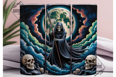 Dark Fantasy Grim Reaper Tumbler Wrap Sublimation sassyprint 