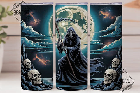 Dark Fantasy Grim Reaper Tumbler Wrap Sublimation sassyprint 