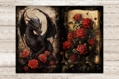 Dark Fantasy Junk Journal Pages | Diary Paper SVG GlamArtZhanna 