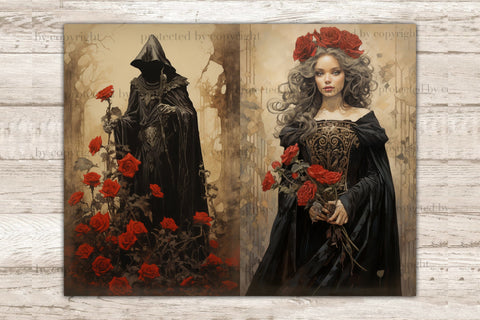 Dark Fantasy Junk Journal Pages | Diary Paper SVG GlamArtZhanna 