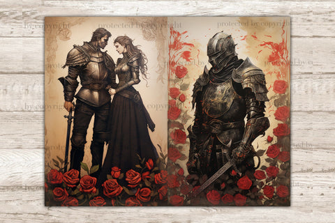 Dark Fantasy Junk Journal Pages | Diary Paper SVG GlamArtZhanna 