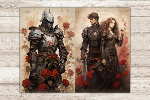 Dark Fantasy Junk Journal Pages | Diary Paper SVG GlamArtZhanna 