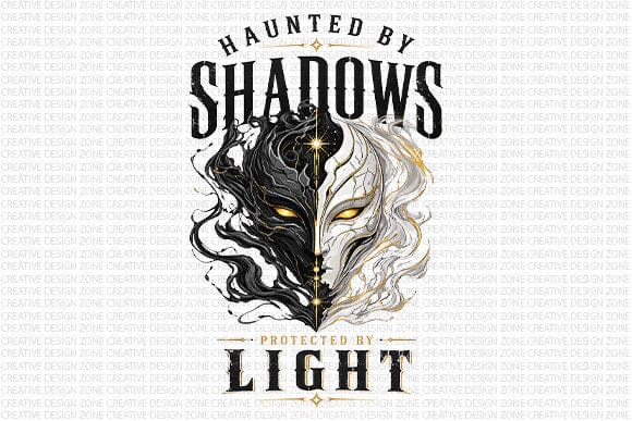 Dark Fantasy PNG Haunted By Shadows Protected By Light Download SVG BillahCrafts 