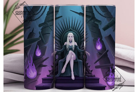 Dark Fantasy Queen 20oz Tumbler Wrap Sublimation sassyprint 