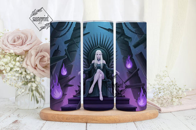 Dark Fantasy Queen 20oz Tumbler Wrap Sublimation sassyprint 