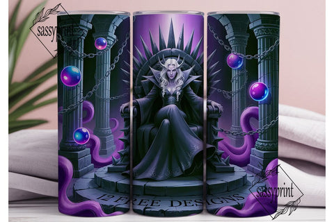 Dark Fantasy Queen 20oz Tumbler Wrap Sublimation sassyprint 