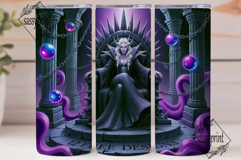 Dark Fantasy Queen 20oz Tumbler Wrap Sublimation sassyprint 