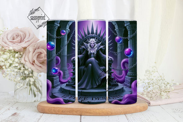 Dark Fantasy Queen 20oz Tumbler Wrap Sublimation sassyprint 