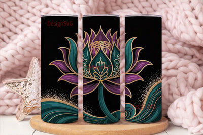 Dark Floral Fantasy 20oz Tumbler Wrap Sublimation DesignSVG 