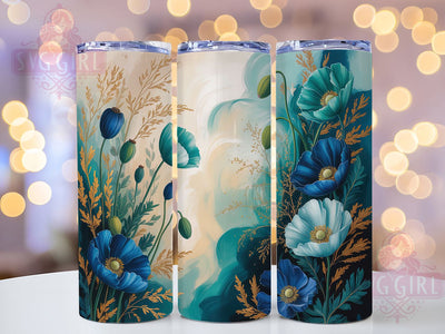 Dark Floral Seamless 20oz Tumbler, Seamless Pattern, Elegant Print, Stylish Tumbler, 20oz Sublimation, PNG Design, Chic Gift Sublimation SvggirlplusArt 