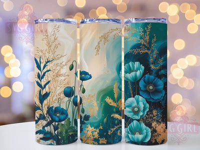 Dark Floral Seamless 20oz Tumbler, Seamless Pattern, Elegant Print, Stylish Tumbler, 20oz Sublimation, PNG Design, Chic Gift Sublimation SvggirlplusArt 