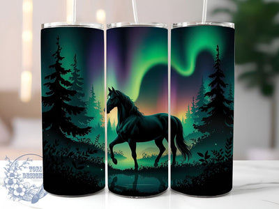 Dark Forest Horse Tumbler, Nature Forest Tumbler, Rustic 20oz Wrap, Sublimation Design, Stylish Gift Idea, Forest Horse Wrap, Woodland Western Tumbler Sublimation ToriDesigns 