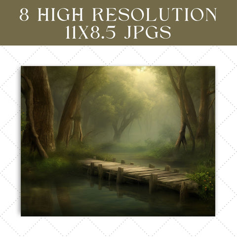 Dark Forest Junk Journal Paper | Printable Pages SVG Paige Cole Studio 