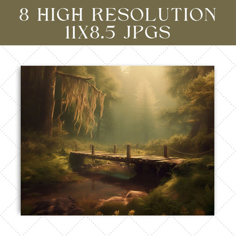 Dark Forest Junk Journal Paper | Printable Pages SVG Paige Cole Studio 