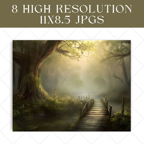 Dark Forest Junk Journal Paper | Printable Pages SVG Paige Cole Studio 